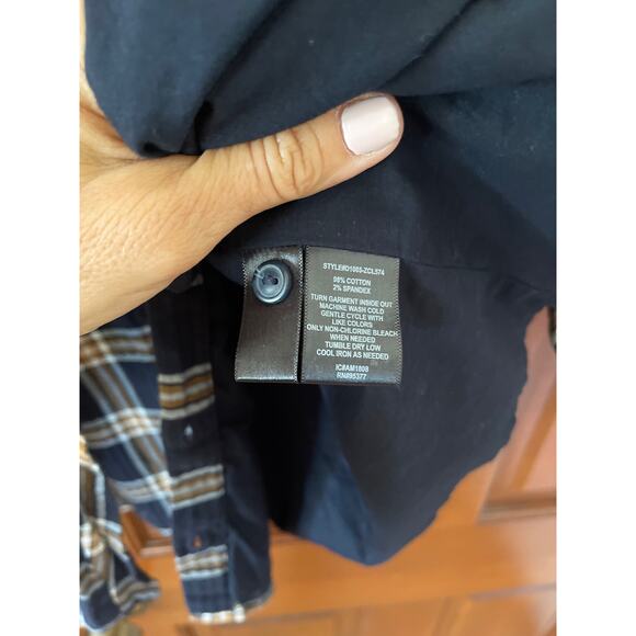 Sanctuary faux wrap button down shirt dress size M - Picture 4 of 5